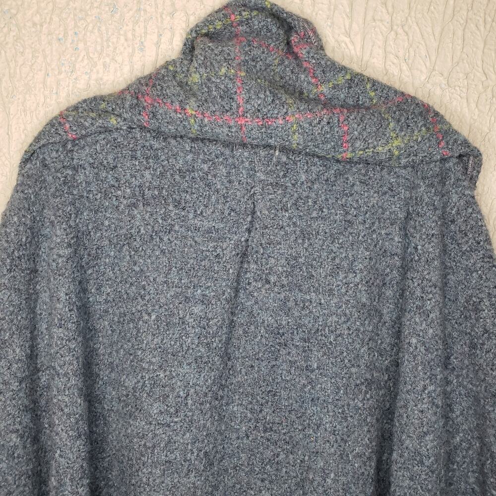 Blarney Woollen Mills Womens Weavers Wool Blend Knit Poncho Cardigan Scarf Combo - Picture 8 of 15